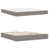 vidaXL Bettgestell mit Matratze mit Matratze 2 pcs Taupe Stoff