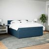 vidaXL Boxspringbett mit Matratze Blau 180x200 cm Samt