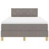 vidaXL LED Boxspringbett mit Matratze mit LED Taupe 120 x 200 cm Stoff
