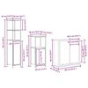 vidaXL Badezimmerm&ouml;bel Set 5 pcs Braun 76,5 x 35 x 95 cm Holzwerkstoff