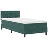 vidaXL Boxspringbett mit Matratze Dunkelgr&uuml;n 90 x 190 cm Samt