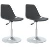 vidaXL Esszimmerst&uuml;hle 2 Stk. Drehbar Grau PP