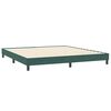 vidaXL Boxspringbett mit Matratze Dunkelgr&uuml;n 200x210 cm Samt