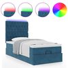 vidaXL Ottoman-Bett mit Matratzen & LEDs Dunkelblau 90x190 cm Samt