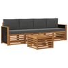 vidaXL Outdoor-Sofagarnitur 5 stk. Natur und Anthrazit