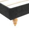 vidaXL Bett mit Matratze Dunkelgrau Sackleinen 90 x 200 cm