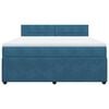 vidaXL Boxspringbett mit Matratze Blau 180x200 cm Samt