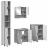 vidaXL Badezimmerm&ouml;bel-Set 4 pcs Graues Sonoma Holzwerkstoff & Metall