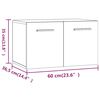 vidaXL Wandschrank Sonoma-Eiche 60x36,5x35 cm Holzwerkstoff