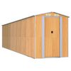vidaXL Ger&auml;teschuppen Hellbraun 192x772x223 cm Verzinkter Stahl