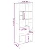 vidaXL B&uuml;cherregal Grau Sonoma 67x24x161 cm Holzwerkstoff