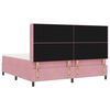 vidaXL Boxspringbett mit Matratze mit LED Rosa 200 x 200 cm Samt