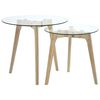 vidaXL 2-tlg. Beistelltisch-Set Hartglas