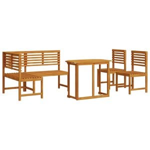 vidaXL Gartenbänke Set 4 pcs Braun Akazie Massivholz