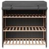 vidaXL Schuhschrank mit Abdeckung Grau 79 x 40 x 80 cm Stoff