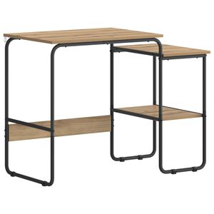 vidaXL Schreibtisch mit Stauraum Artisan-Eiche 100 x 50 x 75 cm