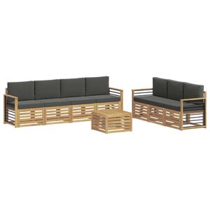 vidaXL Sofagarnituren 8 stk. Wei&szlig; und Anthrazit Polyester