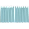 vidaXL Voile Vorh&auml;nge mit Schlaufen 2 Stk. T&uuml;rkis 140x140 cm