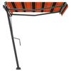 vidaXL Standmarkise Manuell Einziehbar 350x250 cm Orange/Braun