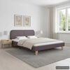 vidaXL Bettgestell Taupe Stoff 180x200 cm
