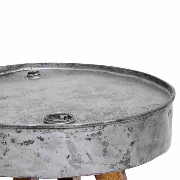 vidaXL Couchtisch Gemischtes Altholz 60x45 cm Silbern