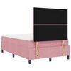 vidaXL LED Boxspringbett mit Matratze Rosa 120 x 190 cm Stoff