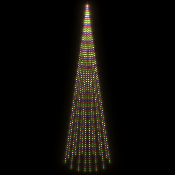 vidaXL LED-Weihnachtsbaum f&uuml;r Fahnenmast Mehrfarbig 1134 LEDs 800 cm