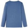 Kinder-Langarmshirt Blau Melange 116