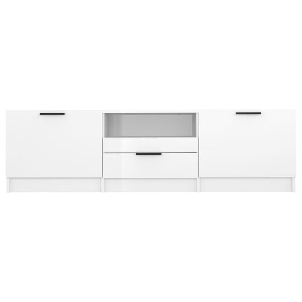 vidaXL TV-Schrank Hochglanz-Wei&szlig; 140x35x40 cm Holzwerkstoff