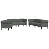 vidaXL Wohnzimmer Couch 3 Stk. Dunkelgrau Stoff