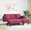 vidaXL Sofa Set mit Kissen 2 pcs Weinrot Polyester