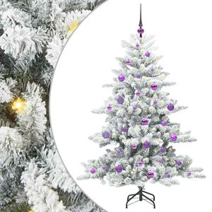 vidaXL K&uuml;nstlicher klappbarer Weihnachtsbaum Wei&szlig; 150 cm PVC und Stahl