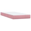 vidaXL Boxspringbett mit Matratze Rosa 80x210 cm Samt