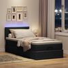 vidaXL Ottoman-Bett mit Matratze & LEDs Schwarz 90x200 cm Stoff