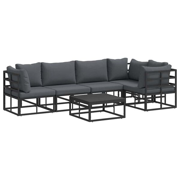 vidaXL Garten-Sofa-Set mit Kissen 6 pcs