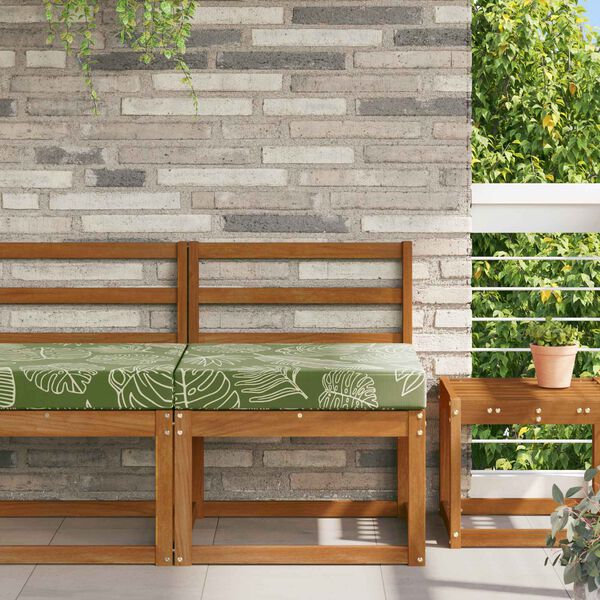 vidaXL Sofakissen f&uuml;r drau&szlig;en Blattdesign 60 x 60 x 8 cm Polyester