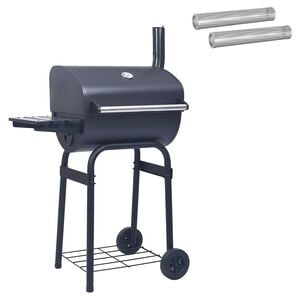 vidaXL Holzkohlegrill 75 x 48 x 120 cm Silber
