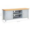 vidaXL TV-Schrank 120x35x48 cm Massivholz Eiche