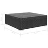 vidaXL 12-tlg. Garten-Lounge-Set mit Auflagen Poly Rattan Schwarz