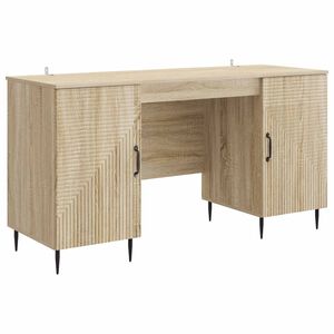 vidaXL Schreibtisch Sonoma-Eiche 142,5 x 50 x 75 cm Holzwerkstoff