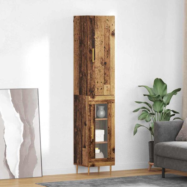 vidaXL Highboard 2 pcs Altholz Holzwerkstoff