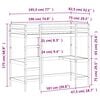 vidaXL Hochbett mit Schreibtisch 75x190 cm Massivholz Kiefer