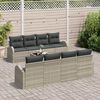 vidaXL Gartensofa-set 9 pcs Hellgrau und Dunkelgrau Poly-Rattan