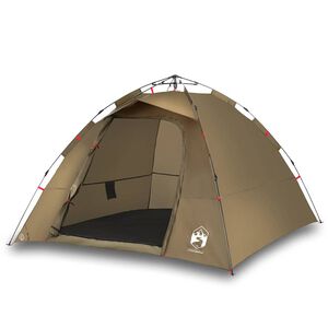 vidaXL Angelzelt 4 Personen Olivgr&uuml;n Quick Release