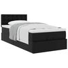 vidaXL Ottoman-Bett mit Matratze Schwarz 100x200 cm Kunstleder