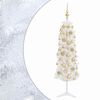 vidaXL K&uuml;nstlicher schmaler Weihnachtsbaum mit Weihnachtskugel 150 cm