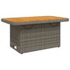 vidaXL Gartentisch Grau 90x55x71 cm Poly Rattan und Akazienholz
