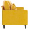 vidaXL 3-Sitzer-Sofa Gelb 180 cm Samt