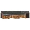 vidaXL Outdoor-Sofagarnitur mit Kissen 7 pcs Natur und Anthrazit