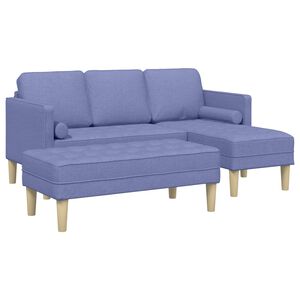 vidaXL Sofa Set 2 stk. Jeans blau Polyester